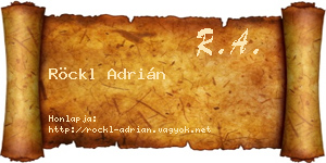 Röckl Adrián névjegykártya